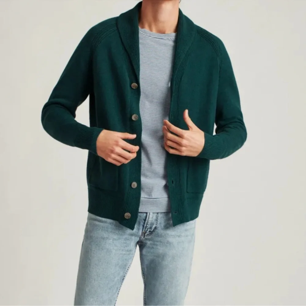 BONOBOS slim Cotton Linen Shawl Cardigan size large